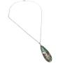 Teardrop Sea Sediment Imperial Jasper Natural Stone Gemstone Necklace Pendant & Drop Dangle Hook Earrings Jewelry Set For Women Girls