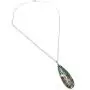 Teardrop Sea Sediment Imperial Jasper Natural Stone Gemstone Necklace Pendant & Drop Dangle Hook Earrings Jewelry Set For Women Girls