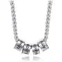 MPRAINBOW Men Women Custom Personalized Stainless Steel/Black Rope Chain ID Pendant Necklace with 2-6 Names Letters Engraved Small Custom Beads Necklace - Family Friends Name Customized Made Jewelry