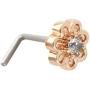 Excepro Nose Studs Hoops G23 Titanium Black CZ Nose Hoops Body Jewelry Cartilage Nose Rings