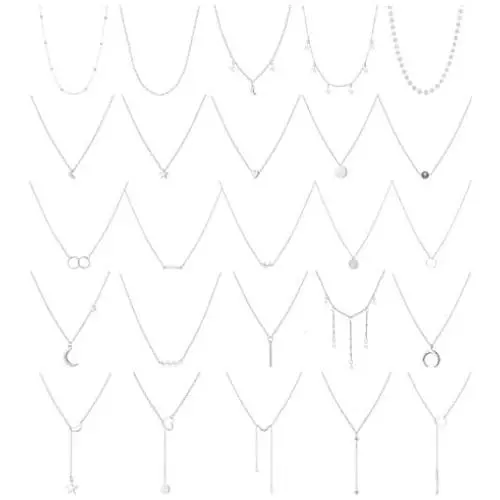 Honsny 25 Pieces Layered Choker Necklaces for Women Gold Multilayer Necklaces Set Adjustable Dainty Moon Star Coin Bar Pearl Pendant Necklaces Jewelry for Valentine’s Day Birthday Gifts Honsny 25 Pieces Layered Choker Necklaces for Women Gold Multilayer Necklaces Set Adjustable Dainty Moon Star Coin Bar Pearl Pendant Necklaces Jewelry for Valentine’s Day Birthday Gifts