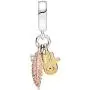 Bellestory All-Seeing Eye Feather Spirituality Dangle Charm Sterling Silver Heart Bead fit European Bracelets Necklace