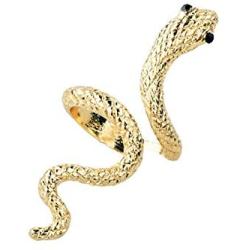 MIXIA Adjustable Punk Rock Crystal Snake Ring for Women Vintage Gothic Open Smooth Animal Finger Ring Halloween Jewelry Accessories