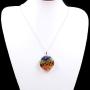 PSEEHEE Orgone Round Chakra Healing Crystals Pendant Necklace, 7 Chakra Stones Necklace for EMF Protection Spiritual Healing Jewelry Men Women (7 Chakra)