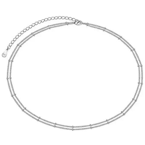 DAOSHANG Layered Necklaces for Women S925 Sterling Silver Chokers Cute Double Layered Heart/Circle/Dog Paw/Star/Moon/Starfish Choker Necklace Handmade Bead Necklace Adjustable DAOSHANG Layered Necklaces for Women S925 Sterling Silver Chokers Cute Double Layered Heart/Circle/Dog Paw/Star/Moon/Starfish Choker Necklace Handmade Bead Necklace Adjustable