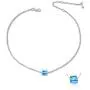 AOBOCO Sterling Silver Anklets with Swarovski Crystal, Adjustable Ankle Bracelet for Women AOBOCO Sterling Silver Anklets with Swarovski Crystal, Adjustable Ankle Bracelet for Women