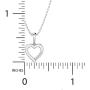 1/20 Ctw IGI Certified Diamond & Sterling Silver Heart Pendant with 18'' Chain