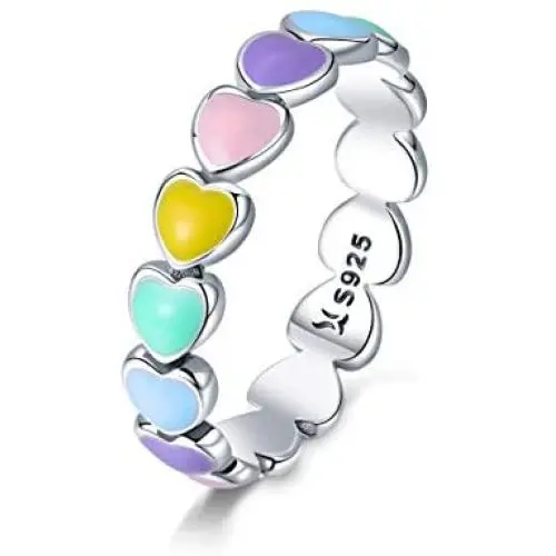 Lorrifal 925 Sterling Silver Fashion Classic Three-Colors Flower with CZ Ring Best Jewelry Gifts for Women Girls Size 6 to 8 Lorrifal 925 Sterling Silver Fashion Classic Three-Colors Flower with CZ Ring Best Jewelry Gifts for Women Girls Size 6 to 8