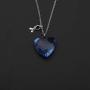 CENWA Blue Awareness Necklace with Hope Ribbon Charm Arthritis/Colon/Prostate Cancer Awareness Victim Right Free Speech Gift Domestic Violence Ribbon Necklace