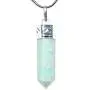 Zenergy Gems Charged Natural Himalayan Gemstone Crystal Perfect Pendant + 20'' Silver Chain + Selenite Charging Heart [Included]