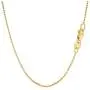 14k Yellow Solid Gold Mirror Box Chain Necklace, 1mm 14k Yellow Solid Gold Mirror Box Chain Necklace, 1mm