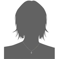 The Vatican Library Collection ''Vatican Color Basics'' Silver-Tone Crystal Cross Necklace, 16''