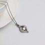 Cremation Necklace Memorial Jewelry Stainless Steel Crystal Pendant Locket Keepsake Urn Necklace for Ashes