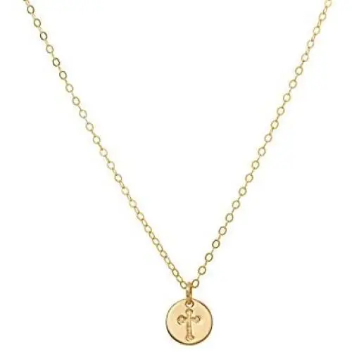 StyledU Dainty Cross Necklace for Girls, 16” Gold Filled Cross Pendant for Teen Girls, Religious Gifts for Confirmation, First Communion, Birthday StyledU Dainty Cross Necklace for Girls, 16” Gold Filled Cross Pendant for Teen Girls, Religious Gifts for Confirmation, First Communion, Birthday