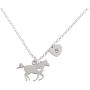 BANCHELLE Girls Horse Necklace Heart Initial Necklaces Heart Horse Pendant Stainless Steel Letter Alphabet Necklace for Girls Teen Birthday Gift