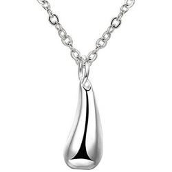 BOHG Jewelry Womens 925 Sterling Silver Plated Teardrop Bracelet Ring Earrings Pendant Necklace 4pcs Set