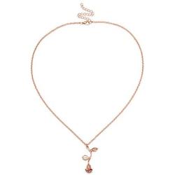 andy cool Rose Gold Flower Pendant Necklace Chain Lovers Birthday Friendship Jewelry for Mothers Day by TheBigThumb