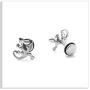 Xusamss Punk Body Piercing Earrings Stainless Steel Animal Gecko Stud Earrings