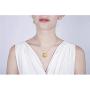AILIN Personalized Russian Ring Engraved Name Necklace - Personalized 3 Circles Disc Jewelry