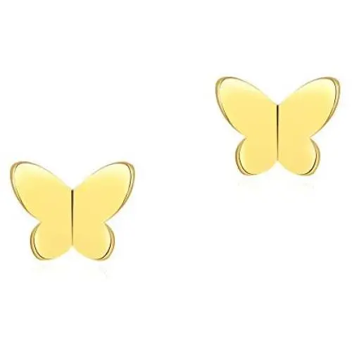 Butterfly Earrings Women, Studs Gold Danity Small Cute Minimalist Sensitive Ear Hypoallergenic Fashion Gift Girlfriends Mom Sister Aunt Friend Classmate Jewelry