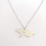 NOUMANDA Fashion Cute Mouse Engraved Heart Pendant Necklace Simple Animal Copper Jewelry