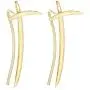 Katana Knift Simple Ear Climber Crawler Moon Cuffs Wrap Earrings for Women Girls Men 925 Sterling Silver Minimalist Long Wave Curved Bar Studs Pierced Geometric Post Vine Pin Personalized Hoops Jewely