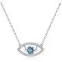AOBOCO Sterling Silver Evil Eye Necklace Dancing Crystal Evil Eye Women Gifts AOBOCO Sterling Silver Evil Eye Necklace Dancing Crystal Evil Eye Women Gifts