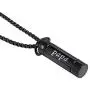 Suxerlry Keepsake Tube Locket Ashes Urn Pendant Necklace Black Memorial Stainless Steel Jewelry