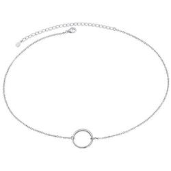 S925 Sterling Silver Dainty Simple Choker Necklace,Rolo Chain,Adjustable 13 inches to 16 inches