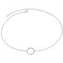 S925 Sterling Silver Dainty Simple Choker Necklace,Rolo Chain,Adjustable 13 inches to 16 inches