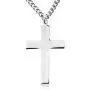 Heartland Sterling Silver High Polish Flat Cross for Men + USA Made + Chain Choice Heartland Sterling Silver High Polish Flat Cross for Men + USA Made + Chain Choice