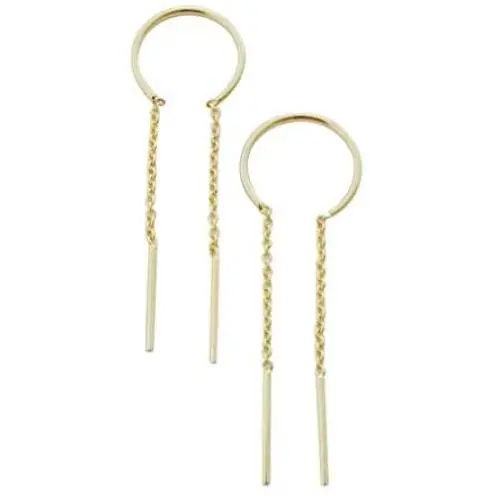 HONEYCAT Threader Drop Bar Chain Earrings in Gold, Rose Gold, or Silver | Minimalist, Delicate Jewelry HONEYCAT Threader Drop Bar Chain Earrings in Gold, Rose Gold, or Silver | Minimalist, Delicate Jewelry