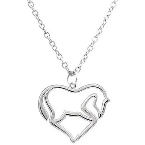 Luvalti Heart Pendant Necklace Horse Heart Jewelry - Family and Friends Jewelry Gift