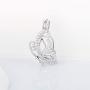 LGSY Sterling Silver Butterfly CZ Pearl Cage Pendants for Women, Essential Oil Diffuser Lockets for Pearl Jewelry
