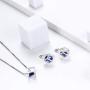 Birthstone Necklace/Earring 925 Sterling Silver Women Cross/3D Cube/Cresent Moon Birth Stone Jewelry Mens Birthday Gift Anniversary Present Birthstone Necklace/Earring 925 Sterling Silver Women Cross/3D Cube/Cresent Moon Birth Stone Jewelry Mens Birthday Gift Anniversary Present