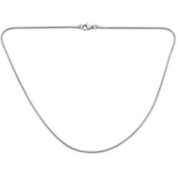 Bling Jewelry Strong 1.5MM Silver Tone Stainless Steel Thin Magic 8 Sided Snake Chain Necklace for Women for Men 16 18 20 24 30 Inch