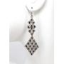 Earrings E16–N SG Liquid Metal by Sergio Gutierrez. SG black velvet pouch included. Chrome finish