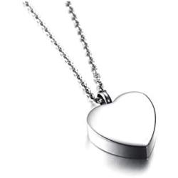 Casa De Novia Always in My Heart Cremation Jewelry Rose Gold Stainless Steel Keepsake Memorial Urn Ash Necklace