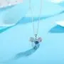 HERAYLI Mickey Mouse Pendant Necklace for Girls/Women,Made with Swarovski Crystal Lovely Women Necklace Jewelry Gift (Blue)