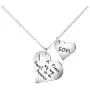 Joycuff A Piece of My Heart is in Heaven Memorial Gifts for Loss of Loved One Stainless Steel Silver Pendant Necklace Sympathy Gifts for Women Sister