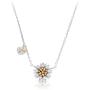 Golden Pollen Daisy ''Innocence'' Flower Pendant Necklace, Never Rust 925 Sterling Silver, Hypoallergenic Chain for Women, Girls & Teens with Free Breathtaking Gift Box for Special Moments of Love