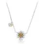 Golden Pollen Daisy ''Innocence'' Flower Pendant Necklace, Never Rust 925 Sterling Silver, Hypoallergenic Chain for Women, Girls & Teens with Free Breathtaking Gift Box for Special Moments of Love