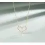 Carleen Yellow Gold Plated 925 Sterling Silver CZ Cubic Zirconia Open Heart Necklace Stud Earrings Jewelry Set For Women Girls