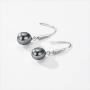 Freshwater Pearl Earrings Dangle Drop Sterling Silver Earrings Diamond Accented Fine Jewelry for Women
