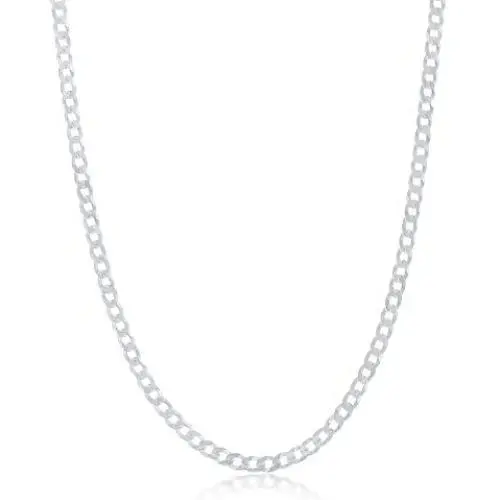 NYC Sterling Chain Necklace 3MM Sterling Silver .925 Curb Link For Men And Women, Made In Italy NYC Sterling Chain Necklace 3MM Sterling Silver .925 Curb Link For Men And Women, Made In Italy