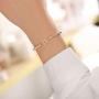 Hidepoo Initial Beaded Bracelets for Women, 14K Gold Plated Dainty Cubic Zirconia Bead Initial Bracelets Personalized Letter Beaded Initial Bracelets for Women Girls Jewelry Gifts
