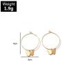 2 Pairs Elegant Scrub Butterfly Hoop Earrings Gold Silver Butterfly Dangle Earrings Bohemian Charm Animal Butterfly Huggie Drop Earrings Hoop Earrings for Women Girl Jewelry