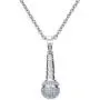 Mealguet Jewlery Stainless Steel Cubic Zirconia CZ Microphone Pendant Necklace for Women with Chain Mealguet Jewlery Stainless Steel Cubic Zirconia CZ Microphone Pendant Necklace for Women with Chain