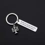 CENWA Scales of Justice Keychain Legal Assistant Gift Beside Every Great Attorney is an Exhausted Paralegal Legal Secretary Gift for Paralegal