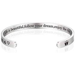 LIUANAN Birthday Gifts for Women Girls Funny Quote Birthday Bracelet 16th 21th 30th 40th 50th 60th 70th 80th Birthday Bangle for Friend Sister Daughter Mom